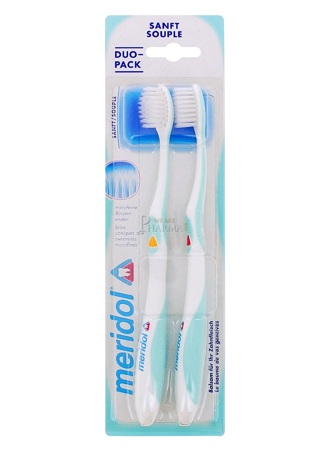 Pack Of 2 Soft Toothbrush White