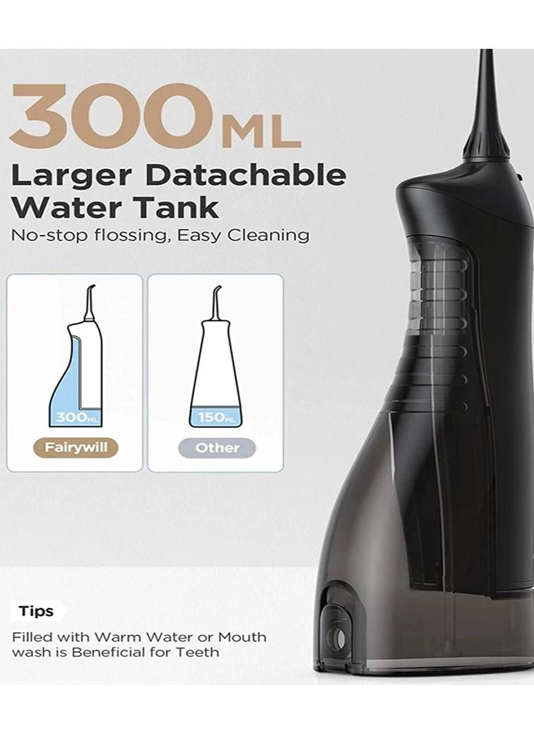Portable Oral Irrigator USB Rechargeable Dental Water Flosser Jet Irrigator Dental Teeth Cleaner 3 Modes 300ML