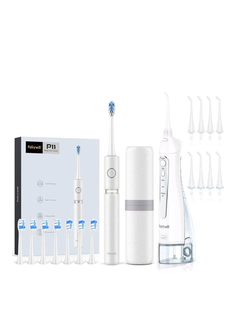 Portable Oral Irrigator USB Rechargeable Dental Water Flosser Jet Irrigator Dental Teeth Cleaner 3 Modes 300ML SET