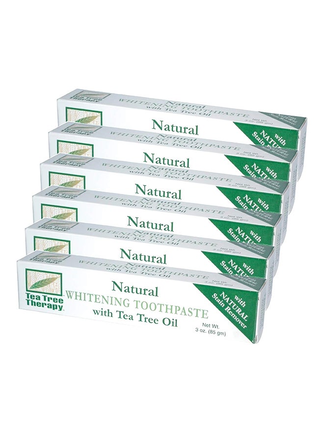 Pack Of 6 Natural Whitening Toothpaste 85grams