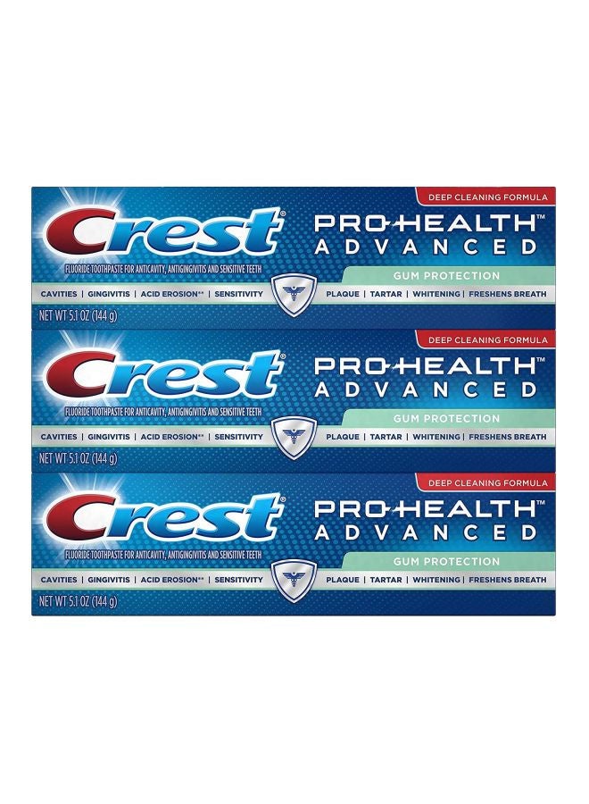 Pack Of 3 Pro-Health Advanced Gum Protection Toothpastes 433grams