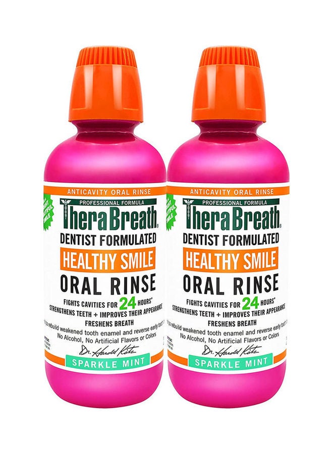 Pack Of 2 Healthy Smile Dentist Formulated Oral Rinse Pink