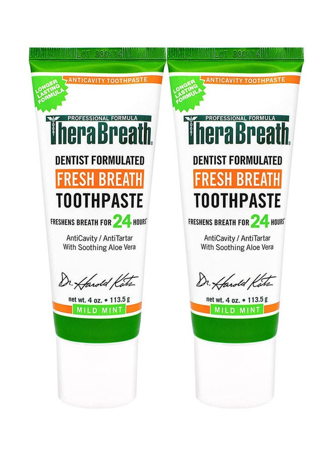 Pack Of 2 24Hour Fresh Breath Toothpaste Green