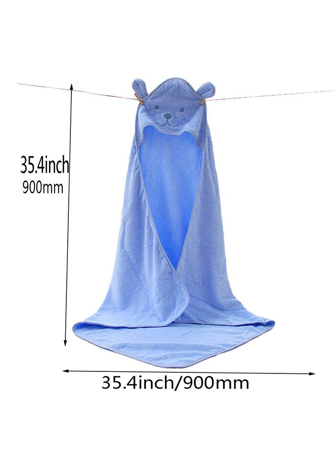 Hooded Bath Towel Blue 90x90cm