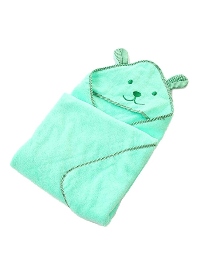 Hooded Bath Towel Green 90x90cm