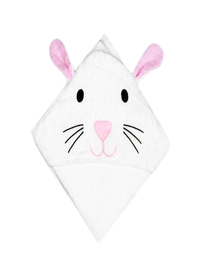 Hooded Bath Towel White/Pink/Black 90x90cm