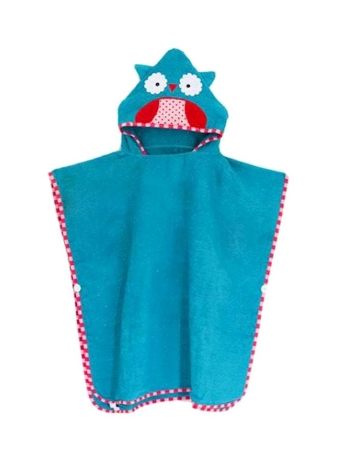 Hooded Cotton Bath Towel Blue/Red/White