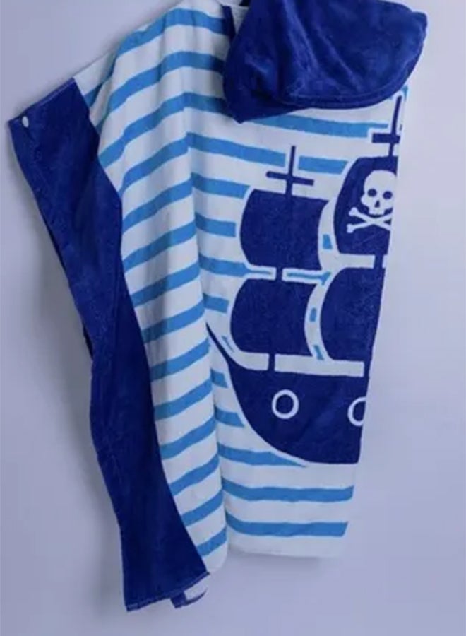 Pirate Hooded Cotton Towel Multicolour 127x76cm