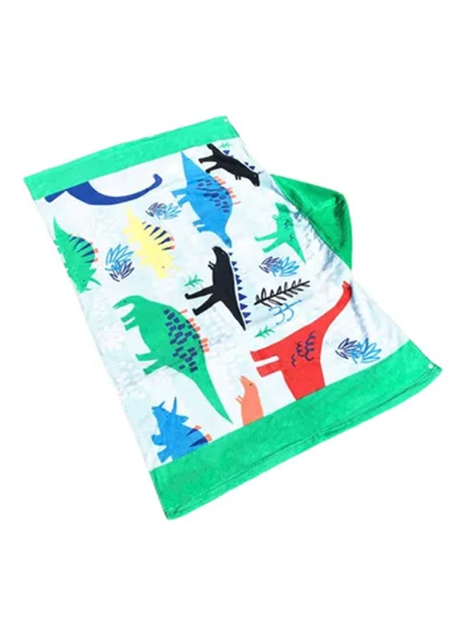 Dinosaur Printed Hooded Cotton Towel Multicolour 127x76cm