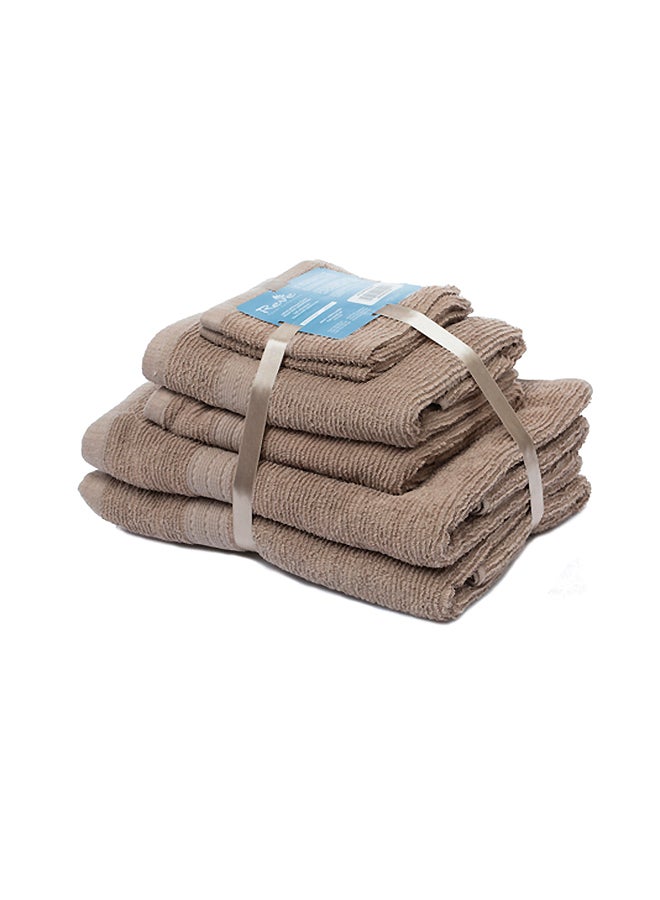 6-Piece Ceres Towel Set Brown