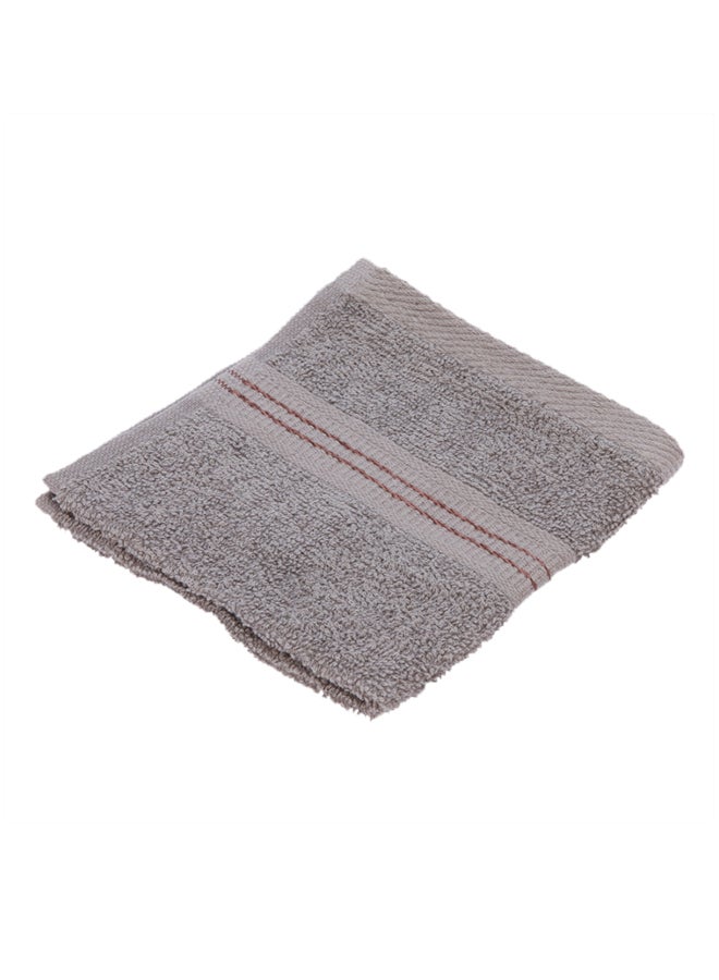 4-Piece Essential Textured Face Towel Set Grey 30 x 30cm