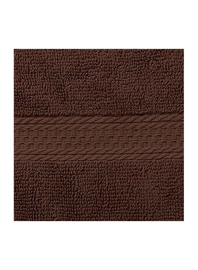 8-Piece Cotton Towel Set Dark Brown