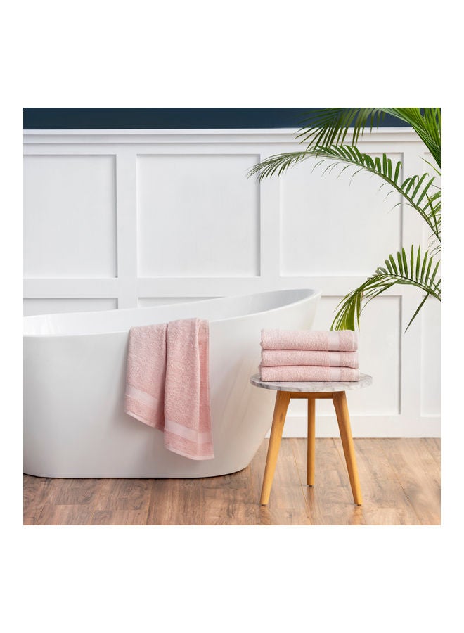 4-Piece Basic Towel Set Blush 30 x 54inch