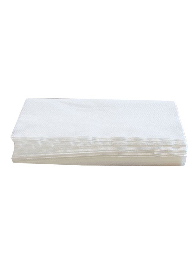 100-Piece Disposable Towel Set White 30x60cm