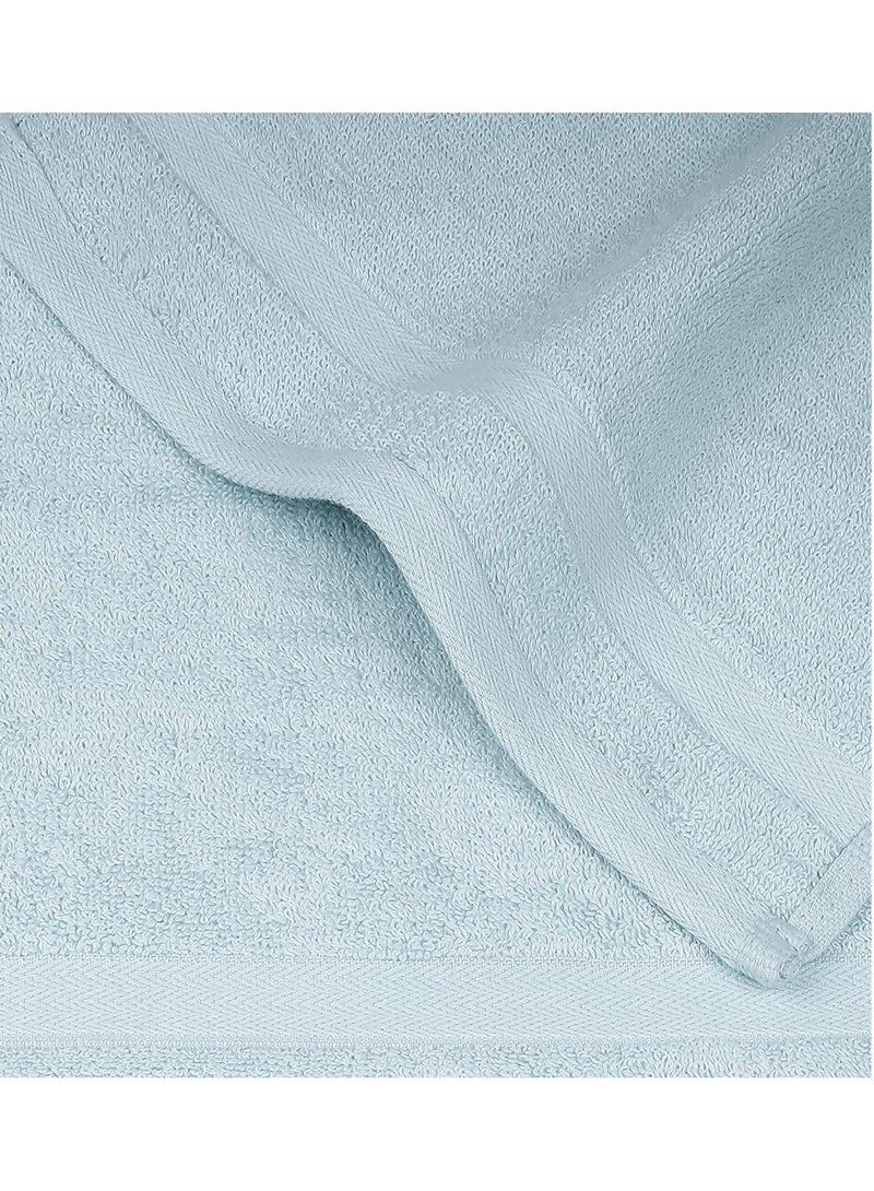 Set of 10 Zofty Bathroom Towel Set - 2 Bath Towels, 2 Hand Towels and 6 Washcloths - Hotel Quality and Spa Towels Light Blue 600GSM