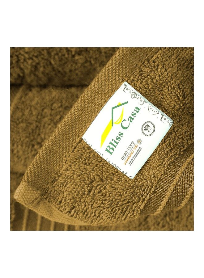 Bliss Casa 6-Piece Towel Set, 100% Combed Cotton 550 GSM Superior Quality, Quick Dry Highly Absorbent Thick Bathroom Soft Hotel Towels for Bath And Spa, Towel Set Includes 2 Bath Towels (70x140 cm), 2 Hand Towels (40x70 cm), 2 Washcloths (30x30 cm) Beige 70x140cm