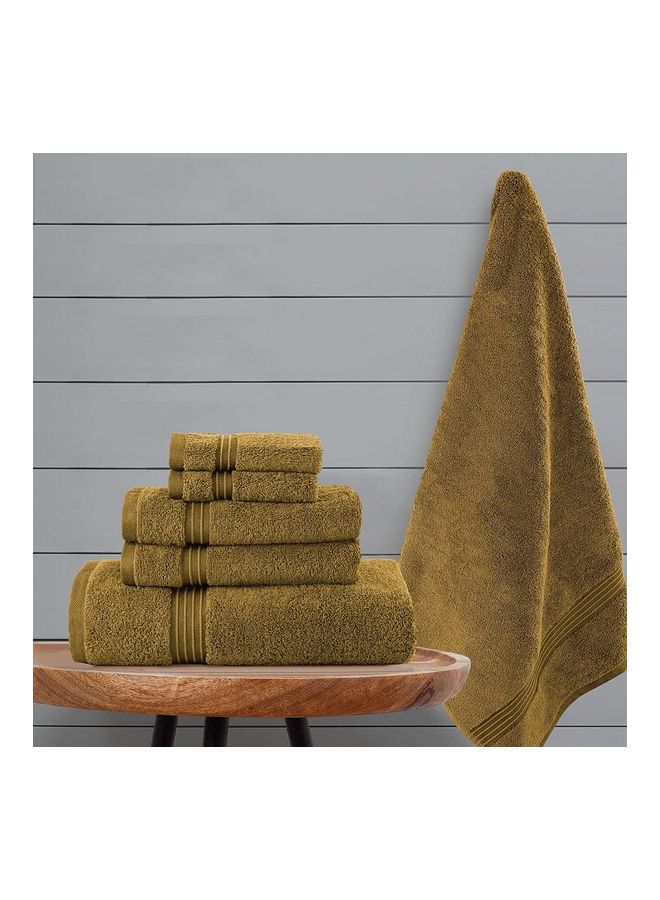 Bliss Casa 6-Piece Towel Set, 100% Combed Cotton 550 GSM Superior Quality, Quick Dry Highly Absorbent Thick Bathroom Soft Hotel Towels for Bath And Spa, Towel Set Includes 2 Bath Towels (70x140 cm), 2 Hand Towels (40x70 cm), 2 Washcloths (30x30 cm) Beige 70x140cm