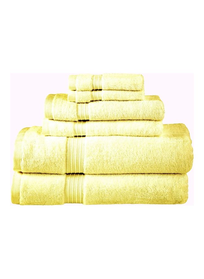 Bliss Casa 6-Piece Towel Set, 100% Combed Cotton 550 GSM Superior Quality, Quick Dry Highly Absorbent Thick Bathroom Soft Hotel Towels for Bath And Spa, Towel Set Includes 2 Bath Towels (70x140 cm), 2 Hand Towels (40x70 cm), 2 Washcloths (30x30 cm) Cream 70x140cm