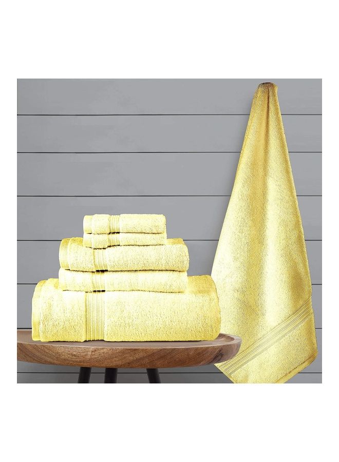 Bliss Casa 6-Piece Towel Set, 100% Combed Cotton 550 GSM Superior Quality, Quick Dry Highly Absorbent Thick Bathroom Soft Hotel Towels for Bath And Spa, Towel Set Includes 2 Bath Towels (70x140 cm), 2 Hand Towels (40x70 cm), 2 Washcloths (30x30 cm) Cream 70x140cm