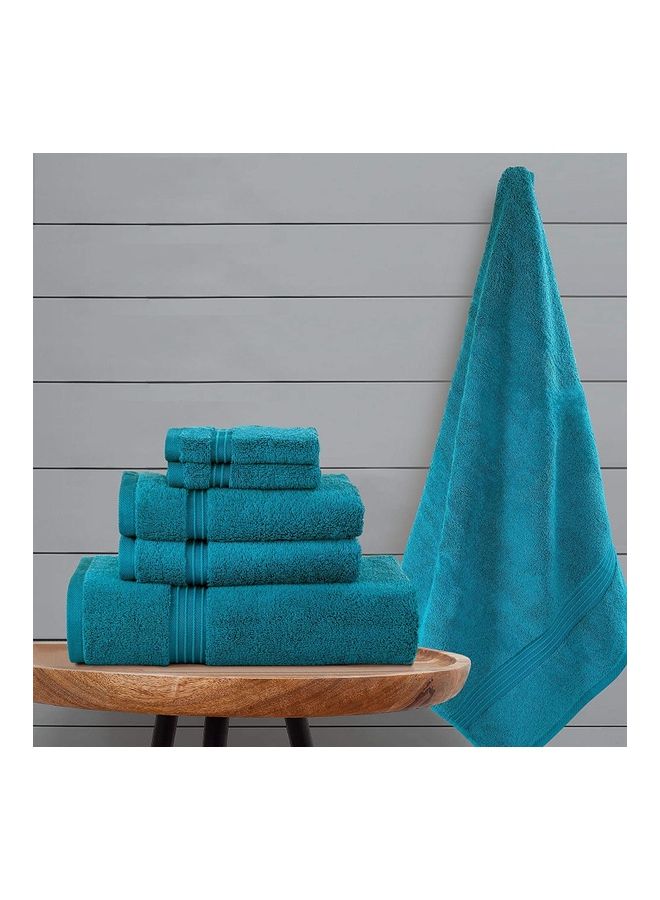 Bliss Casa 6-Piece Towel Set, 100% Combed Cotton 550 GSM Superior Quality, Quick Dry Highly Absorbent Thick Bathroom Soft Hotel Towels for Bath And Spa, Towel Set Includes 2 Bath Towels (70x140 cm), 2 Hand Towels (40x70 cm), 2 Washcloths (30x30 cm) Navy 70x140cm