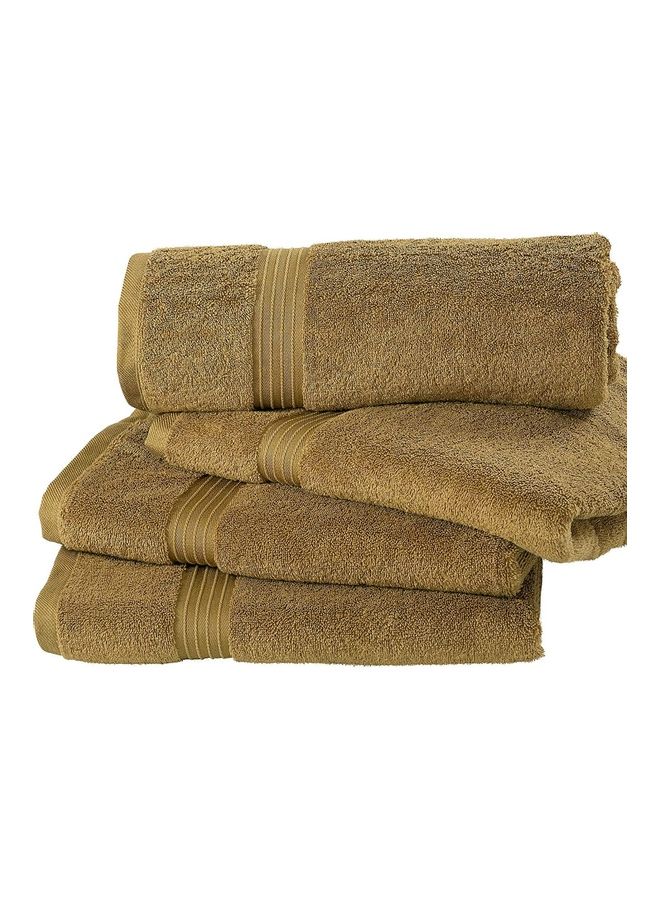 Bliss Casa 4-Piece Bath Towels, 100% Combed Cotton 550 GSM Superior Quality, Quick Dry Highly Absorbent Thick Soft Hotel Towles for Bath And Spa Bathroom Towel Set Beige 70x140cm Beige 70x140cm