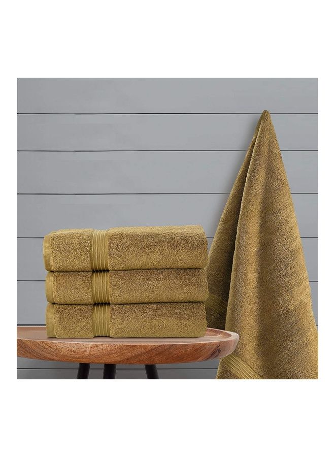 Bliss Casa 4-Piece Bath Towels, 100% Combed Cotton 550 GSM Superior Quality, Quick Dry Highly Absorbent Thick Soft Hotel Towles for Bath And Spa Bathroom Towel Set Beige 70x140cm Beige 70x140cm