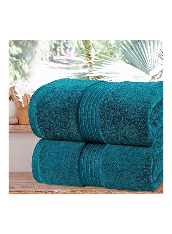 Bliss Casa 2-Piece Bath Sheets, 100% Combed Cotton 550 GSM Superior Quality Towels, Quick Dry Highly Absorbent, Thick, Soft and Hotel Bathroom Towels for Bath and Spa 90x180 cm Navy 80x190cm