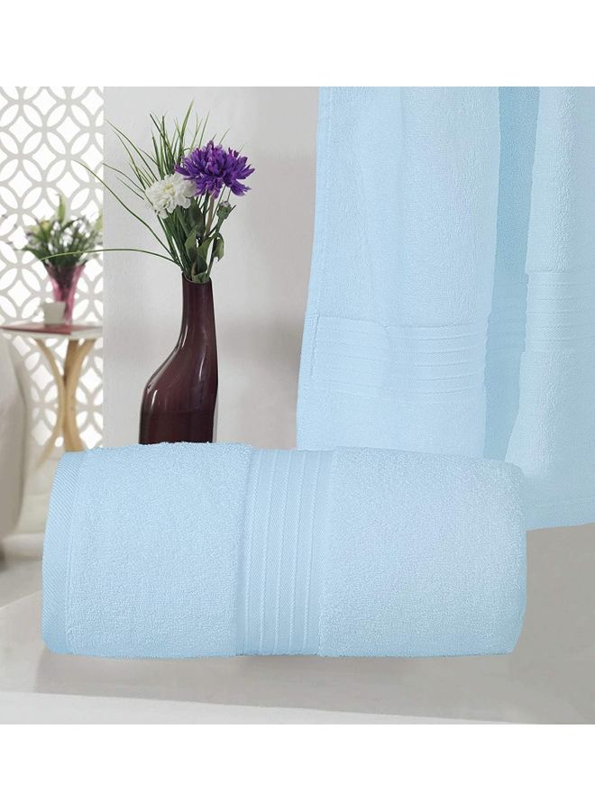 Bliss Casa 2-Piece Bath Sheets, 100% Combed Cotton 550 GSM Superior Quality Towels, Quick Dry Highly Absorbent, Thick, Soft and Hotel Bathroom Towels for Bath and Spa 90x180 cm Light Blue 80x190cm