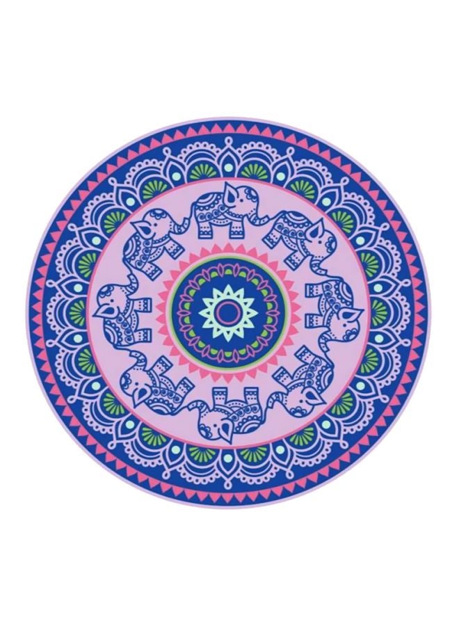Round Tapestry Outdoor Beach Towel Pink/Blue/Green