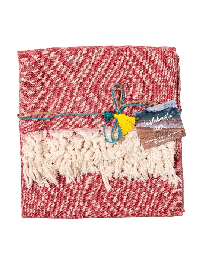 Turkish Cotton Pestemal Beach Towel Stockholm Blush 100x180cm