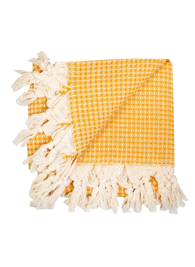 Turkish Peshtemal Towel Yellow/Beige 180 x 90cm