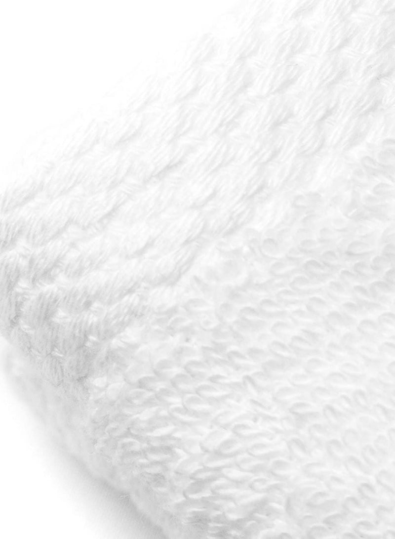 Raymond Clarke Washcloths, Face Towels Cotton White Twelve Pack, 12x12 inch, Ultra Soft face Cloths White, Spa Towels, fingertip Towels, Nail Towels (White, 12)