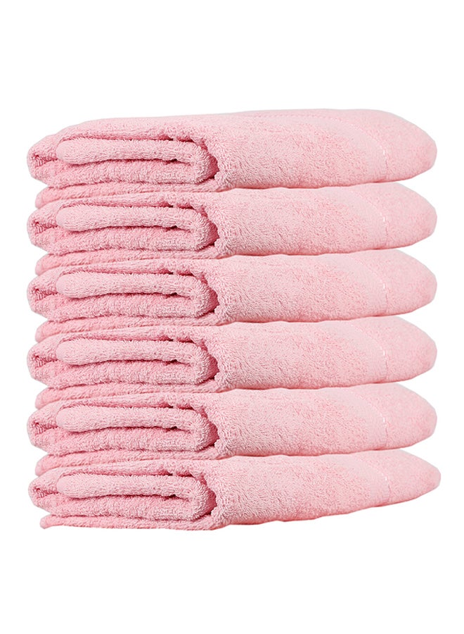 6-Piece 400 GSM  Hand Towel Set Cotton Candy 40x60cm