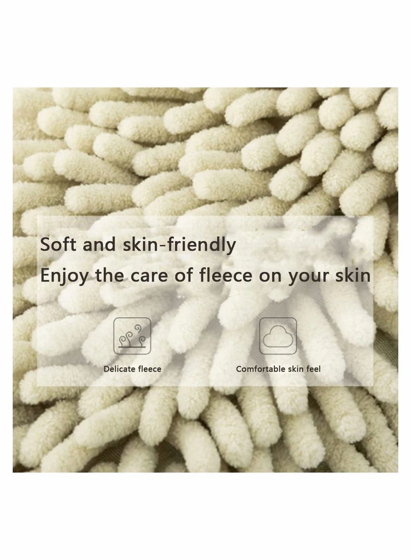 2Pcs Hand Towels for Bathroom Decorative Set SYOSI Chenille Hanging Microfiber Plush Absorbent Soft Small Bath Towel with Loop for Kitchen Washstand