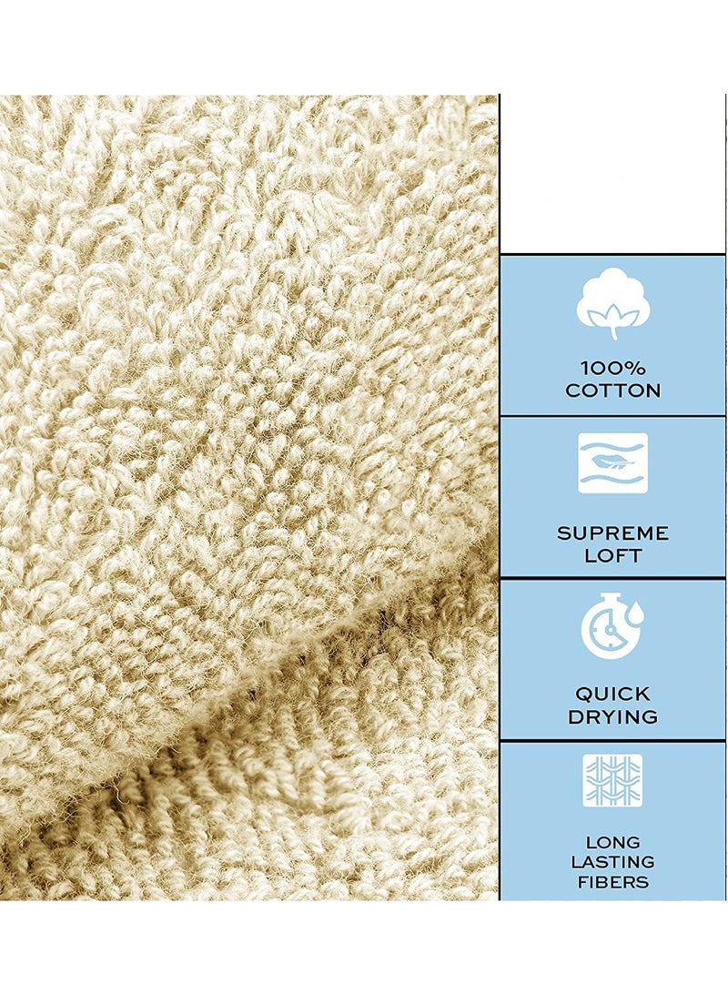 Luxury Hand Towels Cotton Hotel spa Bathroom Towel 16x30  Set Of 6 Beige