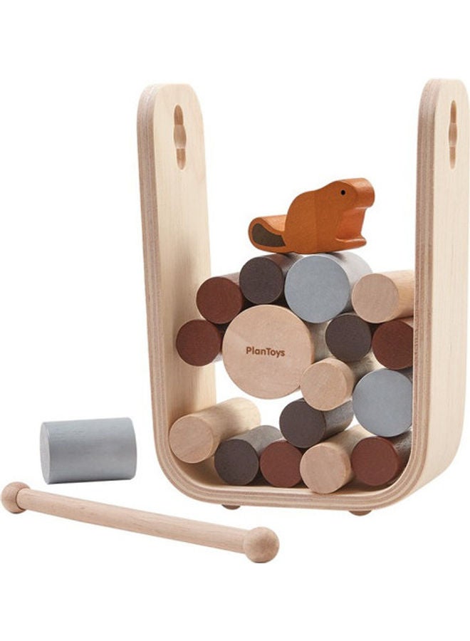 20-Piece Wooden Timber Tumble Set 10.7 x 5.3 x 15.8cm