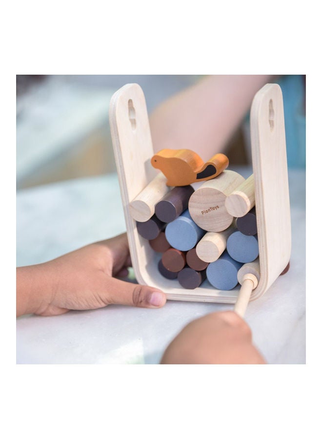 20-Piece Wooden Timber Tumble Set 10.7 x 5.3 x 15.8cm