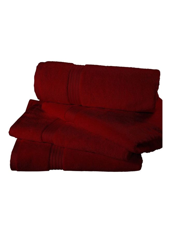 Bliss Casa 4-Piece Bath Towels, 100% Combed Cotton 550 GSM Superior Quality, Quick Dry Highly Absorbent Thick Soft Hotel Towles for Bath And Spa Bathroom Towel Set Burgundy 70x140cm Burgundy 70x140cm