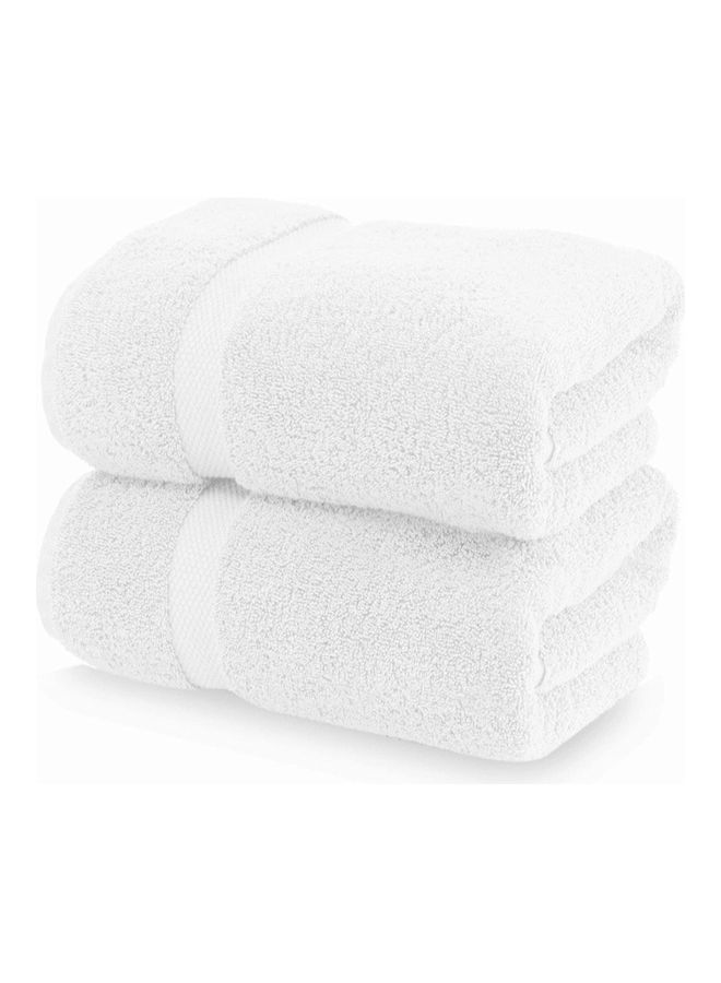 Pack of 2 Luxury Cotton Bath Towel White 70 X 140cm