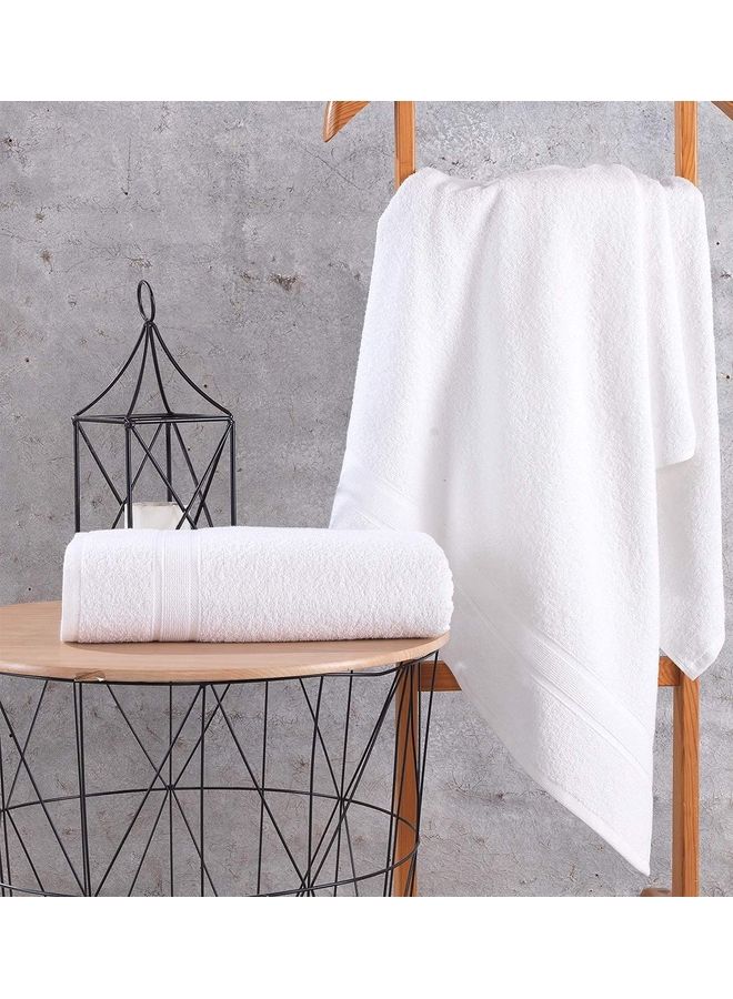 Pack of 2 Luxury Cotton Bath Towel White 70 X 140cm