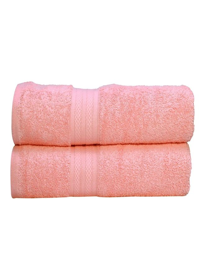 100% Cotton Premium 550 GSM Highly Absorbent, Quick Dry And Soft Feel Bathroom Towels Superior Quality Ring  Spun Cotton Luxury Towels Set Pink 73x147cm