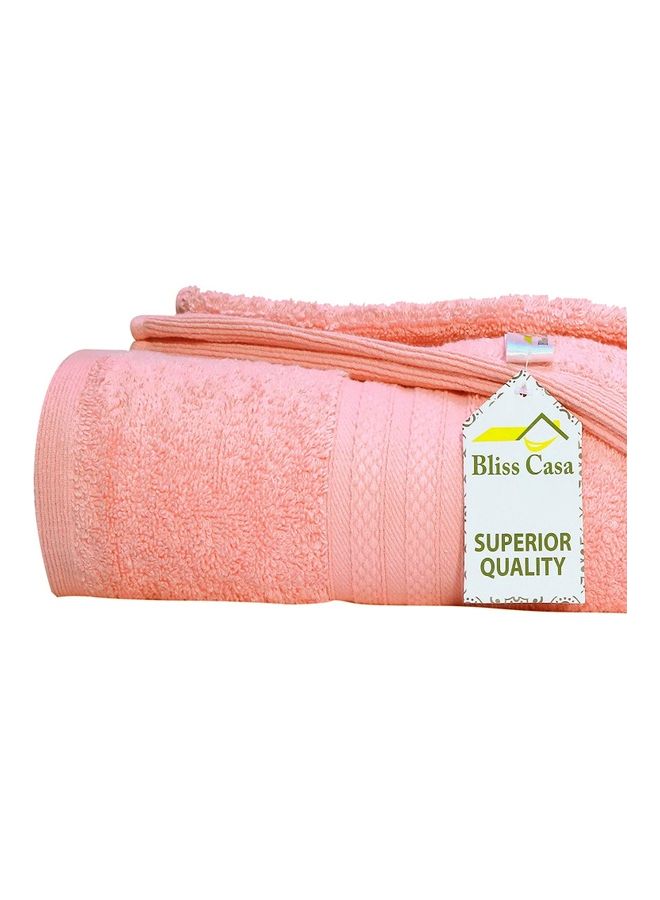 100% Cotton Premium 550 GSM Highly Absorbent, Quick Dry And Soft Feel Bathroom Towels Superior Quality Ring  Spun Cotton Luxury Towels Set Pink 73x147cm