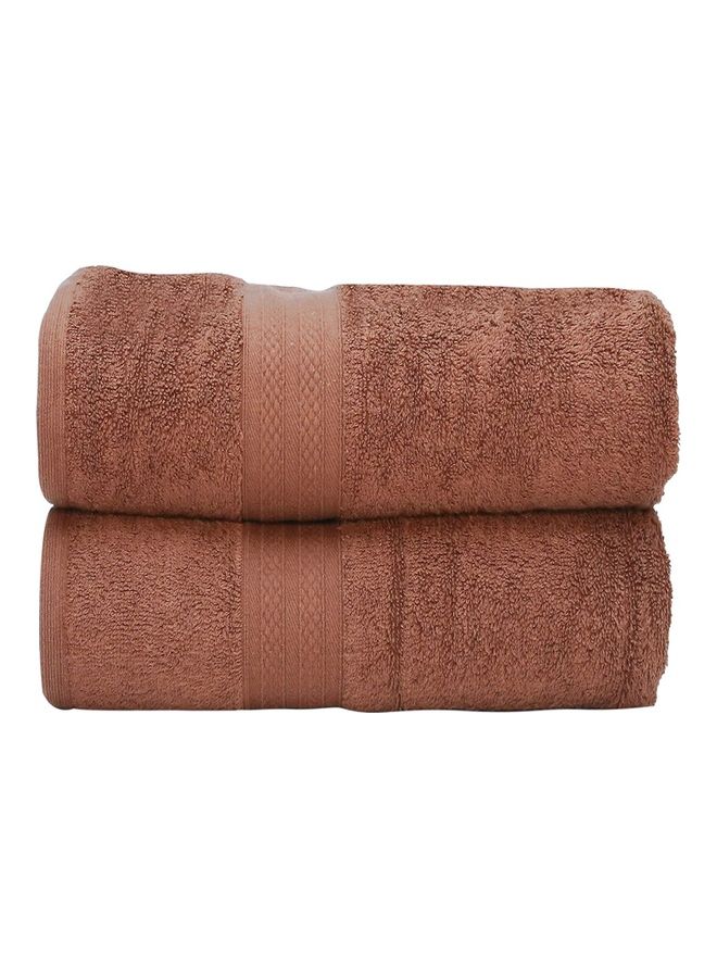 100% Cotton Premium 550 GSM Highly Absorbent, Quick Dry And Soft Feel Bathroom Towels Quality Ring  Spun Cotton Luxury Towels Set Brown 73x147cm
