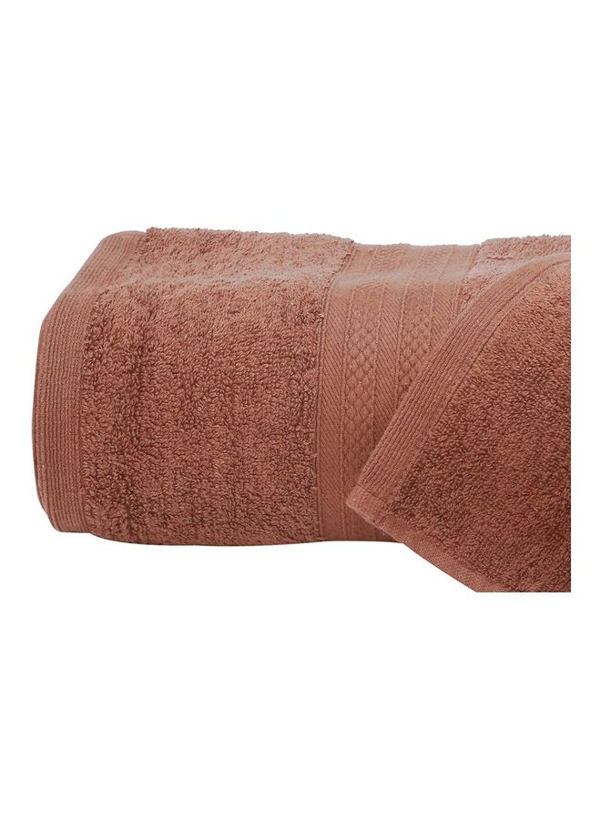 100% Cotton Premium 550 GSM Highly Absorbent, Quick Dry And Soft Feel Bathroom Towels Quality Ring  Spun Cotton Luxury Towels Set Brown 73x147cm