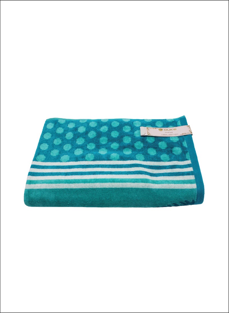 DUKE IZMIR Yarn Dyed Bath Towel 70 Cm x 140 Cm Soft Towel 520 GSM 100% Cotton (TEAL).