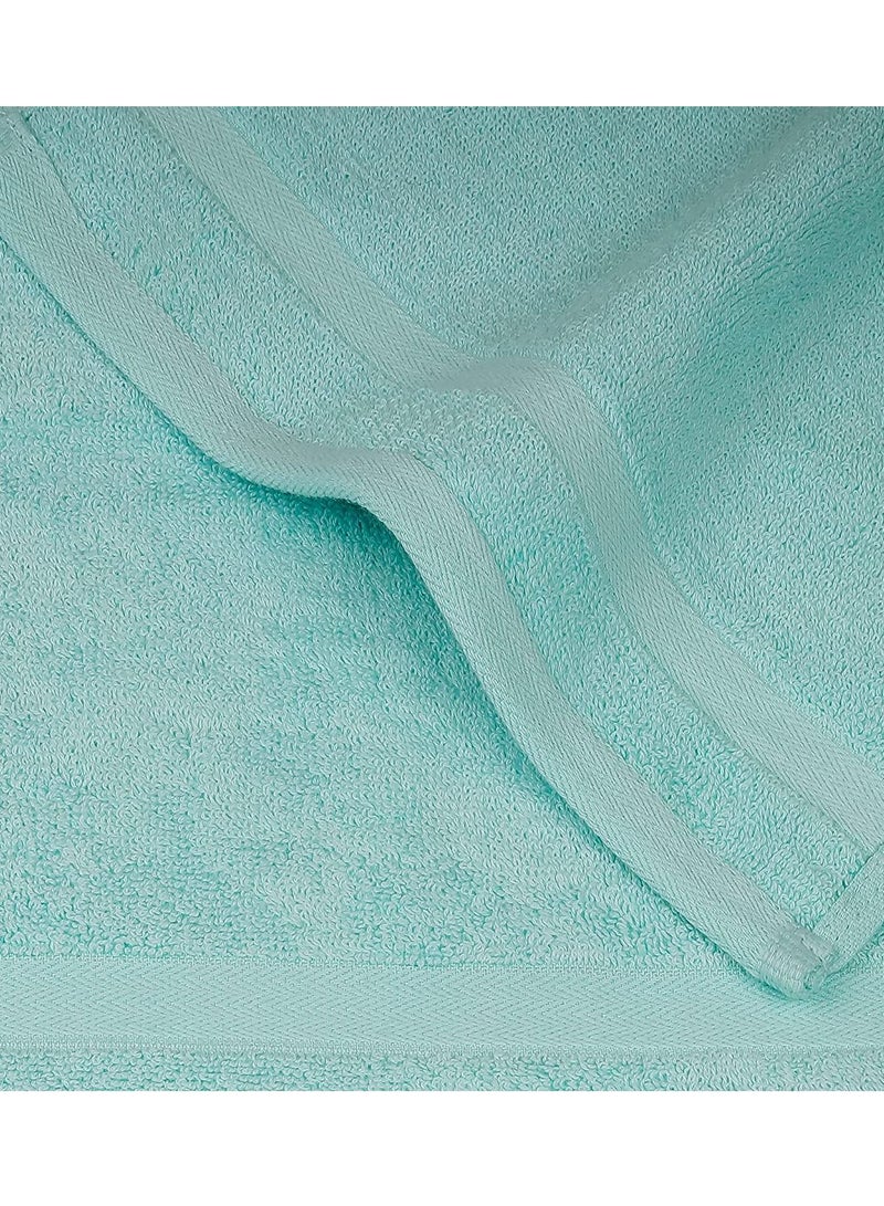 Set of 10 Zofty Bathroom Towel Set - 2 Bath Towels, 2 Hand Towels and 6 Washcloths - Hotel Quality and Spa Towels AQUA  600GSM