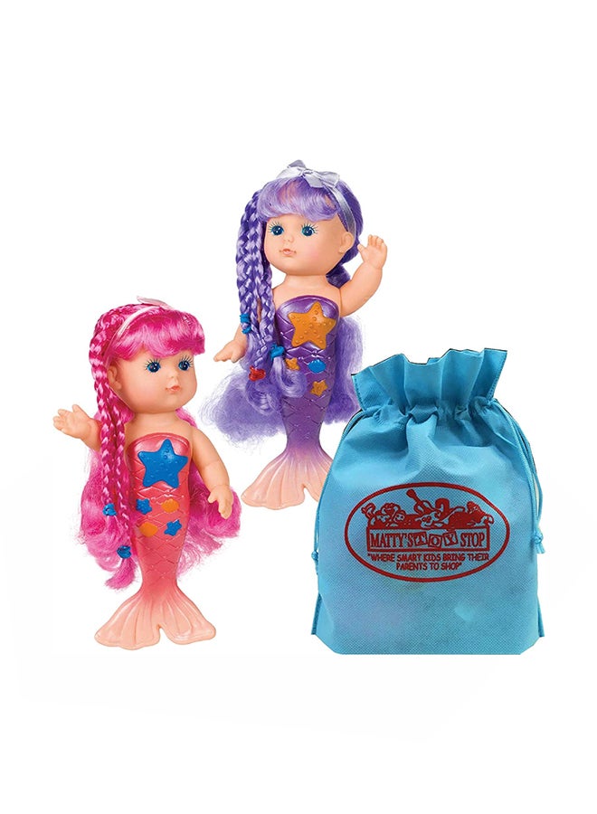 Pack Of 2 Magical Mermaid Bathtime Dolls