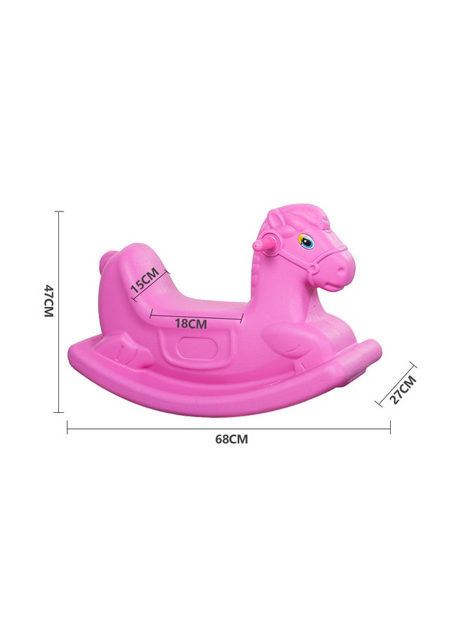 Educational Toys For Child Plastic Rocking Horse For Nursery 68x27x47cm