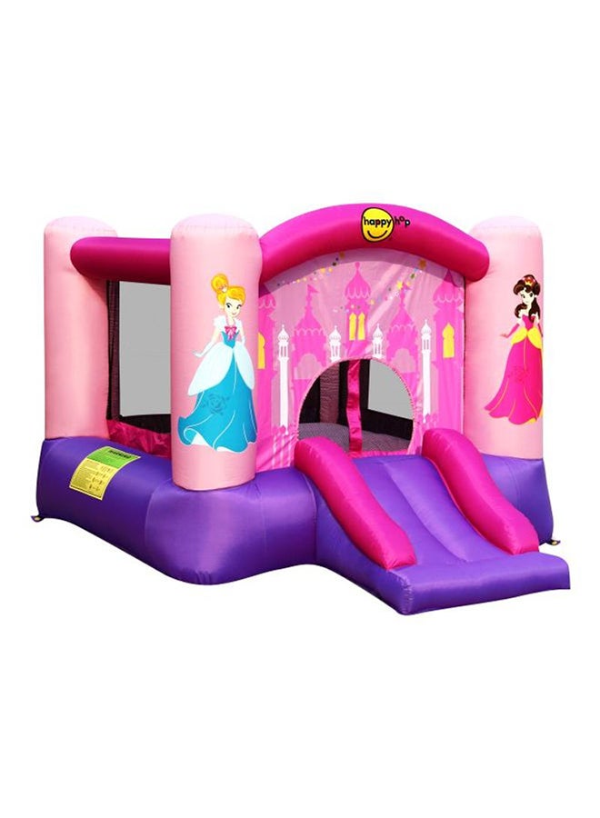 Lightweight Foldable Portable Princess Slide And Hoop Inflatable Bouncer 225x225x175cm