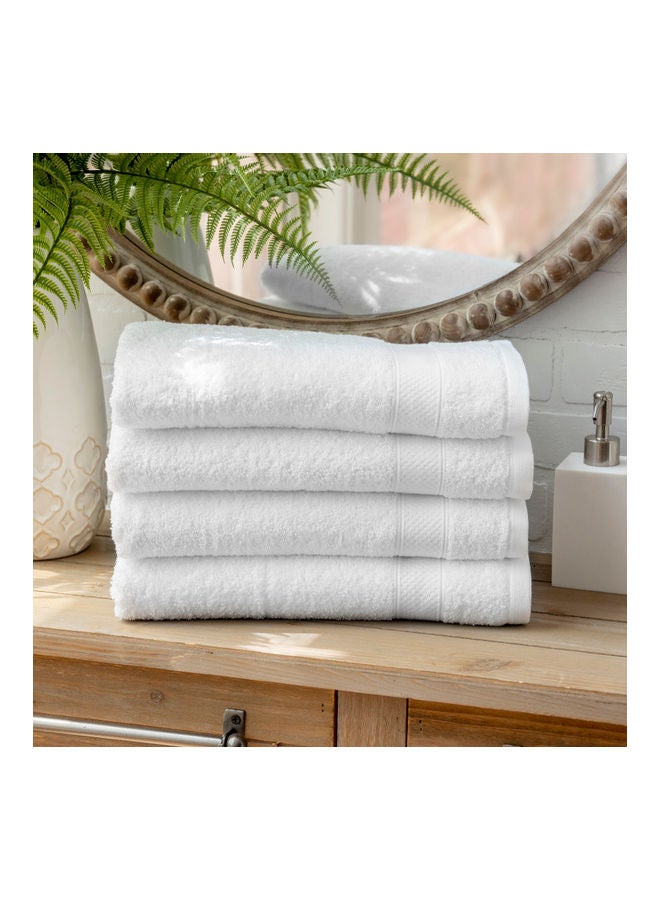4-Piece Basic Towel Set White 30 x 54inch